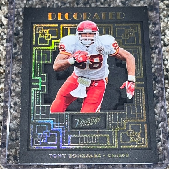 2022 Panini Prestige Football CASE HIT Tony Gonzalez DECORATED SSP - #DE-18 - Picture 1 of 3